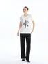 LC Waikiki Crew Neck Printed Sequined Combed Cotton Women's T-Shirt